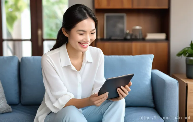 경매사 관련 산업 동향 및 전망 - **Prompt 1: The Accessible Digital Auction**
    A Thai woman in her early 30s, with a warm and frie...