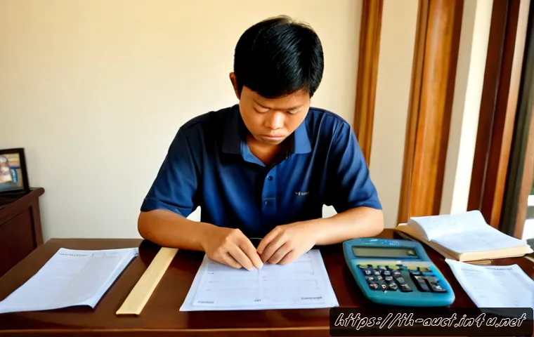 Home 31 경매사 시험 실패 원인 분석 - Photorealistic Thai adult exam candidate sitting at a tidy home study desk in Bangkok, looking disco...